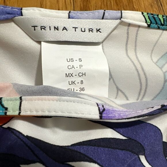 Trina Turk Amazonia Floral Multicolor Women's top sz small - Picture 8 of 13